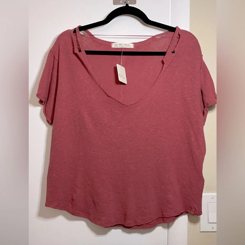 NWT We the Free (Free People) Linen Blend Over U Top Size XS - Picture 5 of 10
